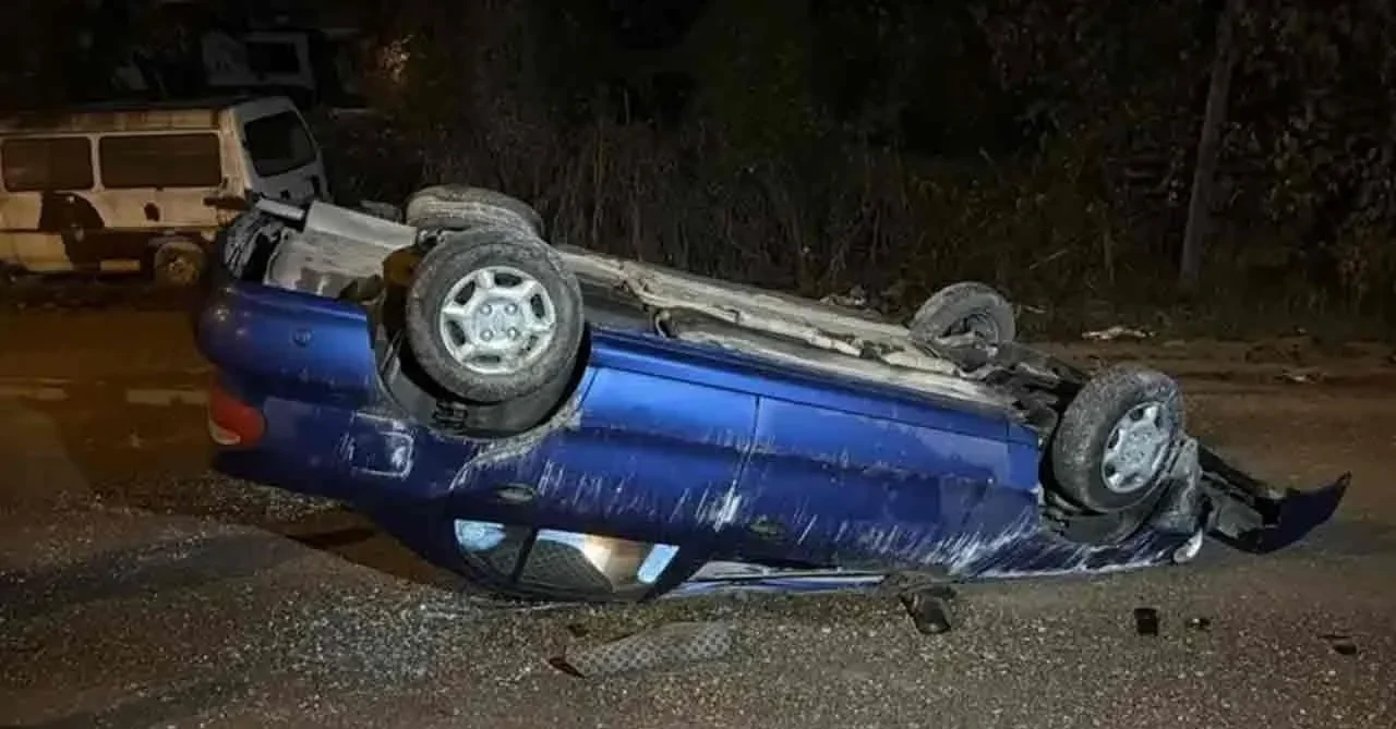 Kontrolünü kaybeden sürücünün otomobili takla attı: uzman çavuş yaralandı