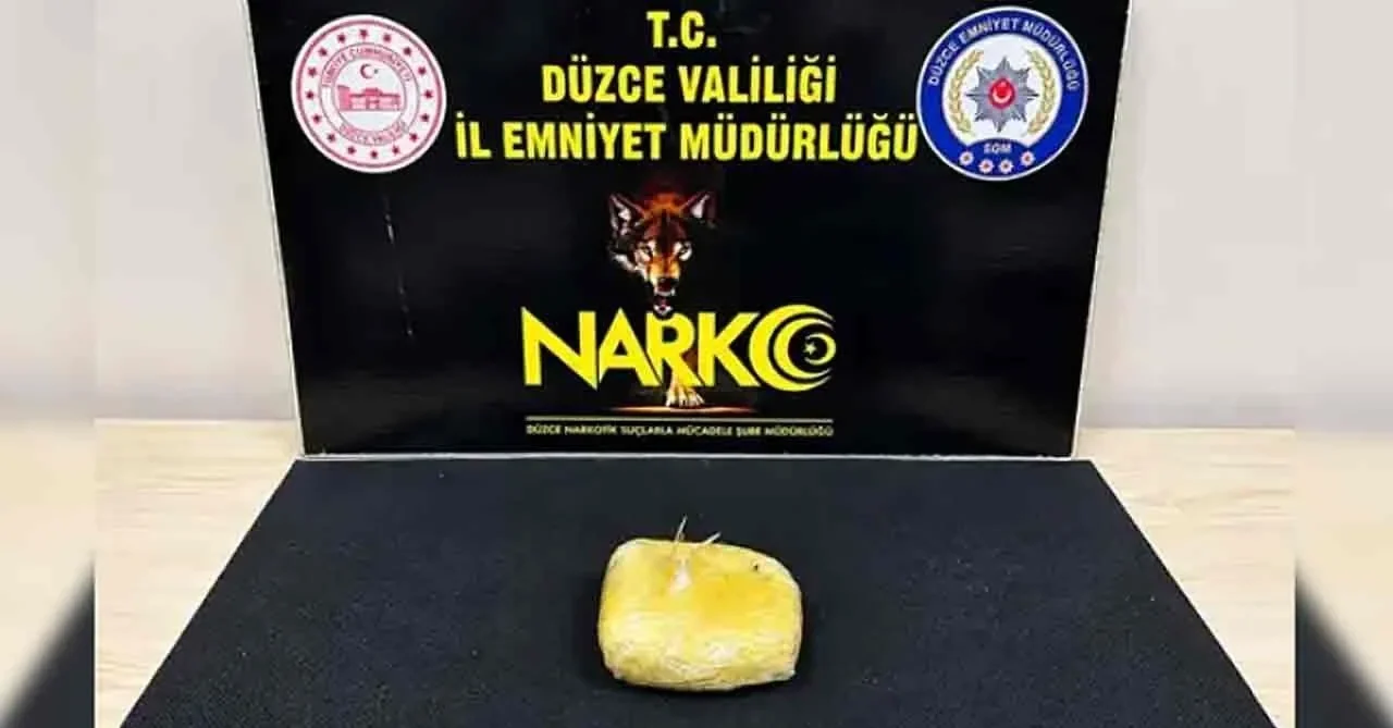 Düzce'de yolcu otobüsüne uyuşturucu operasyonunda şoför tutuklandı